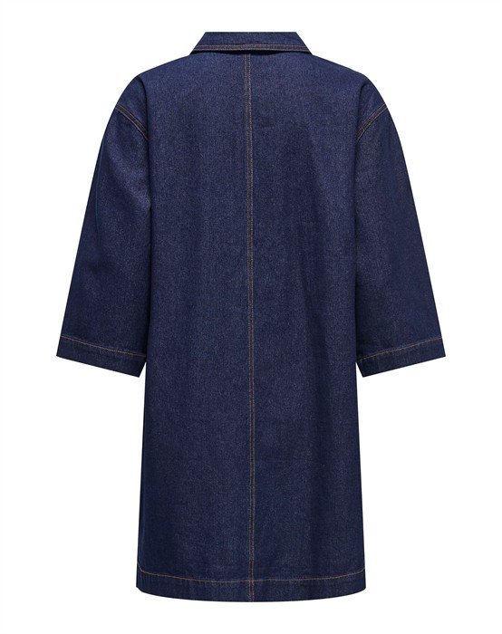 ONLMiles 3/4 Denim Kjole - Dark Blue Denim 